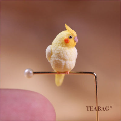 Handmade Miniature Cockatiel Collectible Figurine